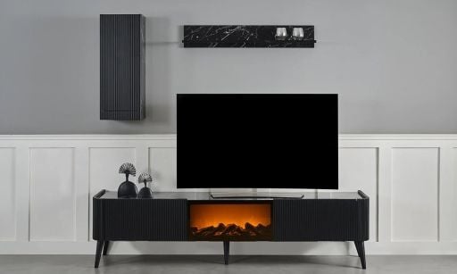 Şömineli Tv Ünitesi